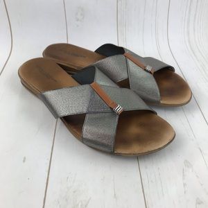Andre Assous Silver Strap Sandals size 11